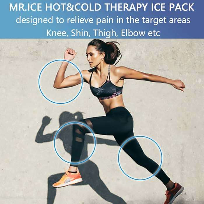 MR.ICE Knee Ice Pack Wrap 2 Packs,Reusable Ice Packs for Knee Replacement Surgery, Gel Cold Therapy Pack for Injuries, Surgery Recovery, Arthritis, Swelling, Bruises, Joint & Muscle Pain Relief - Image 7
