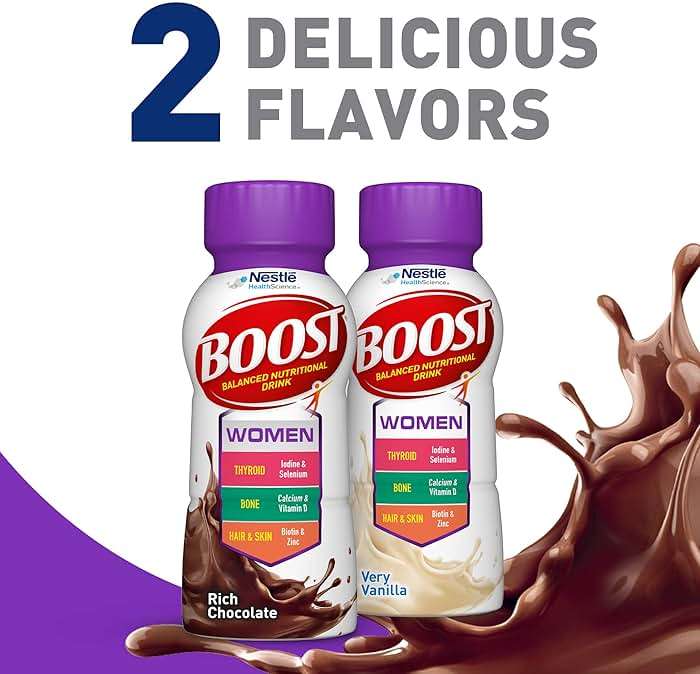 BOOST Women Balanced Nutritional Drink, Rich Chocolate, 8 fl oz (Pack of 24) - Image 7