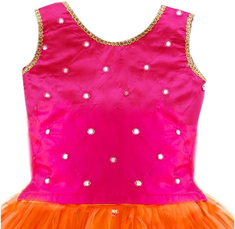 Stanwells Kids Baby Girl's Net Readymade Lehenga Choli - Image 4