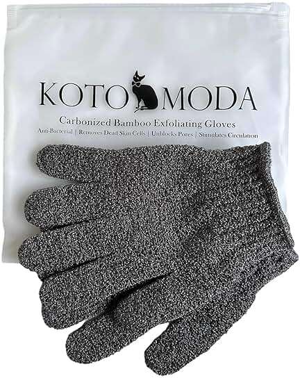 Kotomoda Sphynx Cat Bath Glove, Carbonized Bamboo Charcoal Exfoliating Mitt for Hairless Cats, Gentle Pet Grooming Bath Scrub for Peterbald and Donskoy (1 Pair) - Image 1