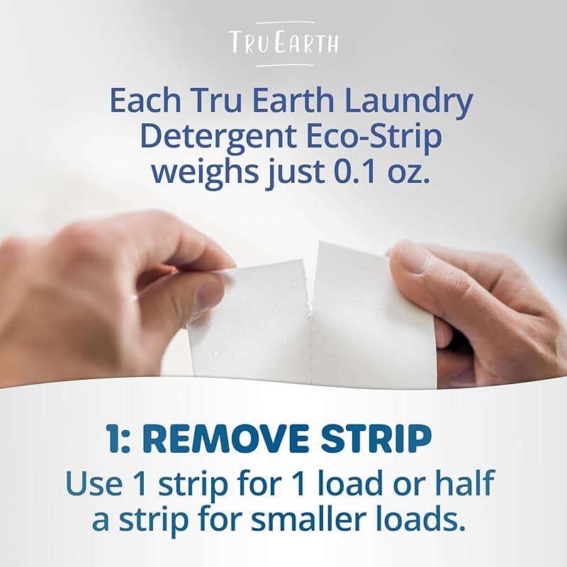 Tru Earth Platinum - Heavy Duty Laundry Detergent Sheets - Up to 64 Loads (32 Count), Fragrance Free - Ultra-Concentrated Strips Formula - Eco-Friendly Laundry Sheets - Image 3