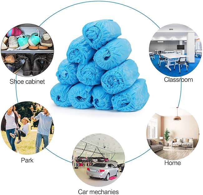 Disposable Shoe Cover - 100 Pack (50 Pairs), Non Woven Fabric Waterproof Non-slip Boot Cover for Indoor Outdoor - Image 4