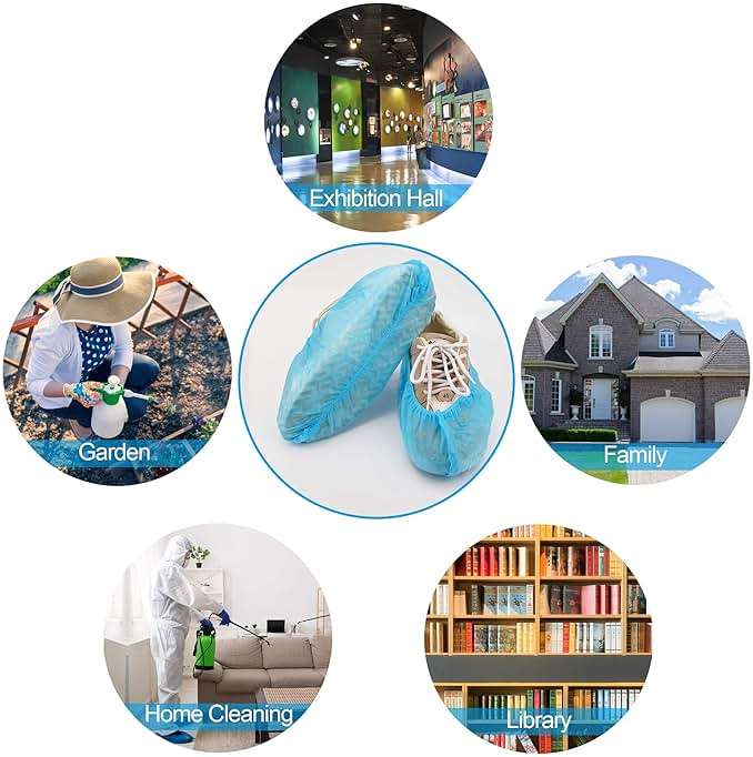Disposable Shoe Cover - 100 Pack (50 Pairs), Non Woven Fabric Waterproof Non-slip Boot Cover for Indoor Outdoor - Image 7