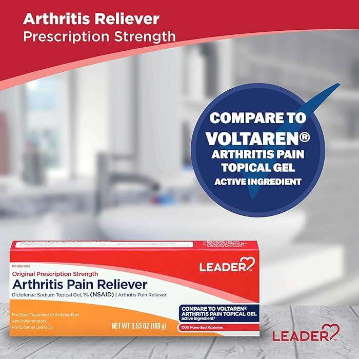 Leader Diclofenac Sodium Topical Pain Relief Gel Tube, Powerful Anti-Inflammatory Gel (Compare to Voltaren), 1.76 Ounce, Pack of 2 - Image 5