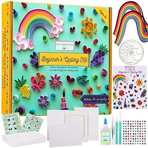 MY CREATIVE CAMP Beginner's Quilling Kit for Kids and Adults, DIY Craft Kit for Kids and Adults, Paper Quilling Kit for Beginners with Tools, Instructions & Storage Box, Makes 10+ Fun Projects - Image 9