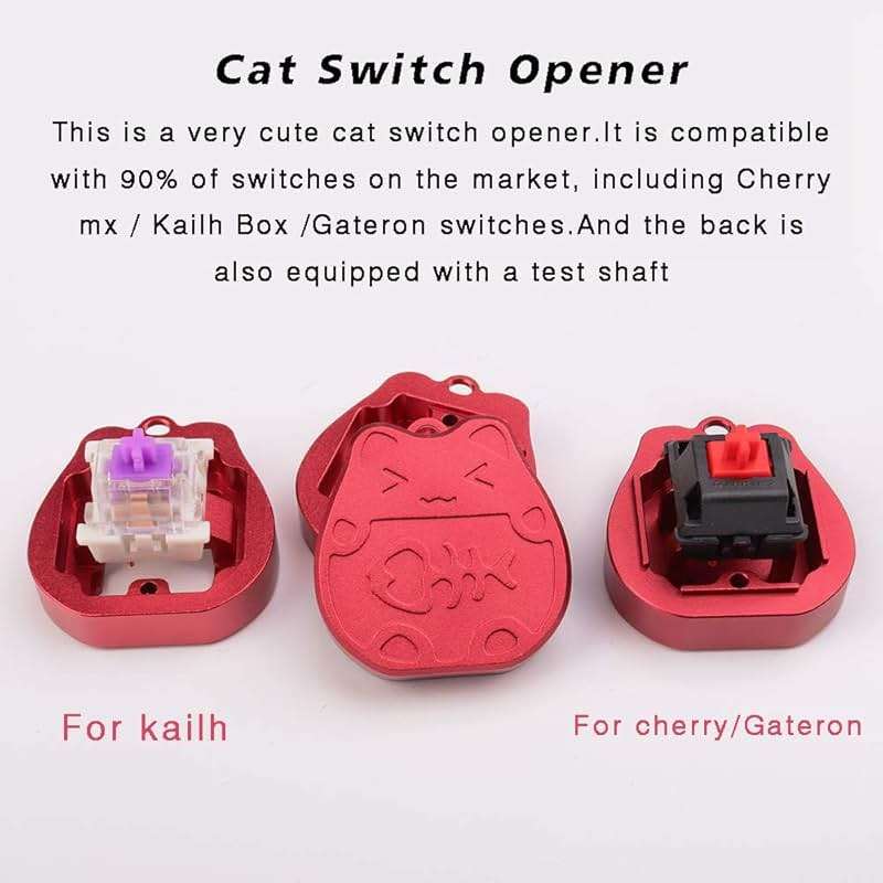 Gliging Switch Opener Lucky Cat Aluminum for Kailh Gateron Cherry MX Switches Mechanical Keyboard Custom Opening Tool with Metal Magnet - Image 4