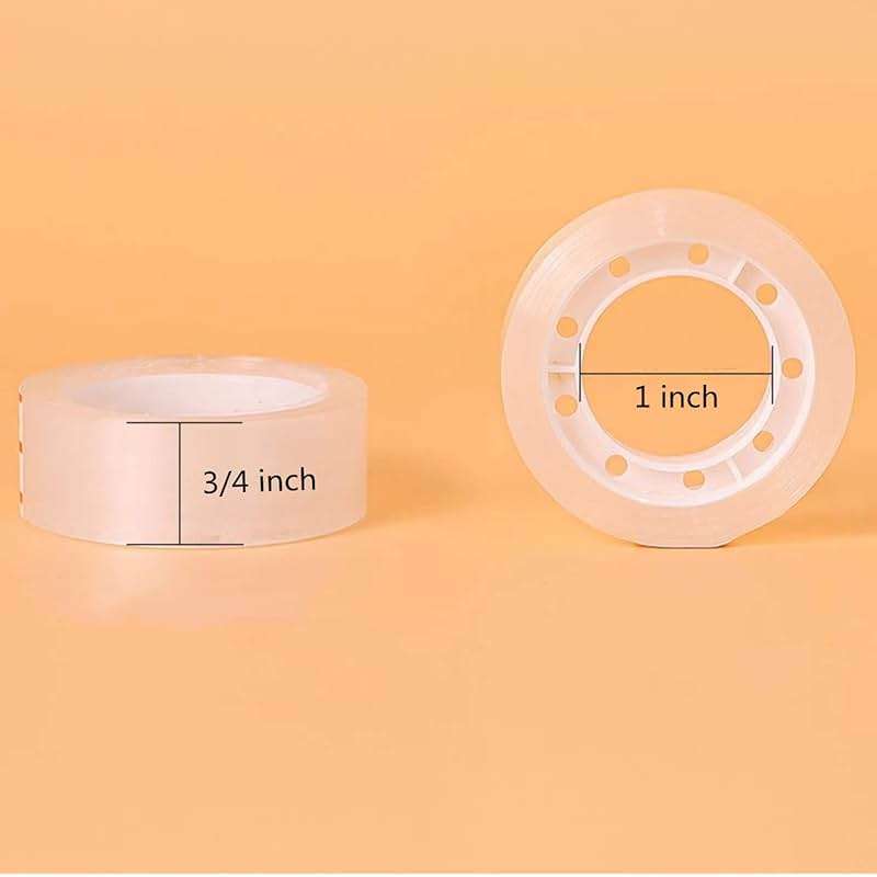 MJUNM Clear Tape Refills Rolls for Dispenser, Transparent Tape, 12 Rolls, 1 inch Core, 3/4 inch x 900 inches - Image 4