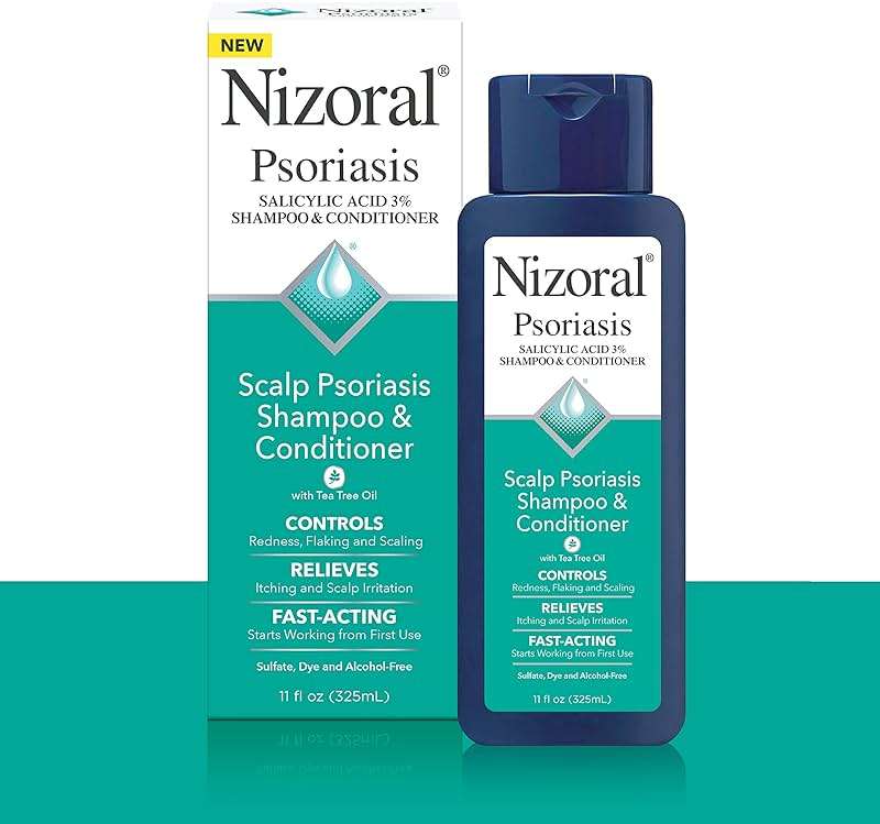 Nizoral Psoriasis Shampoo & Conditioner, 11 Oz, Gentle Scalp Treatment, Relieves Itching and Flaking, Redness and Scaling Effective Scalp Psoriasis Shampoo with Salicylic Acid and Tea Tree Oil - Image 3