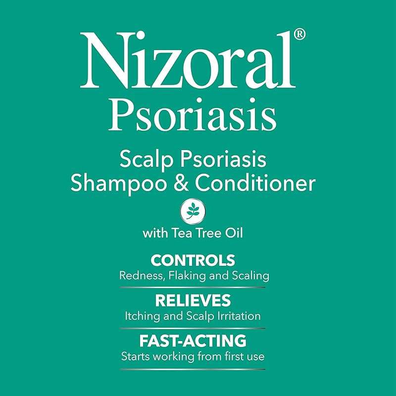 Nizoral Psoriasis Shampoo & Conditioner, 11 Oz, Gentle Scalp Treatment, Relieves Itching and Flaking, Redness and Scaling Effective Scalp Psoriasis Shampoo with Salicylic Acid and Tea Tree Oil - Image 4