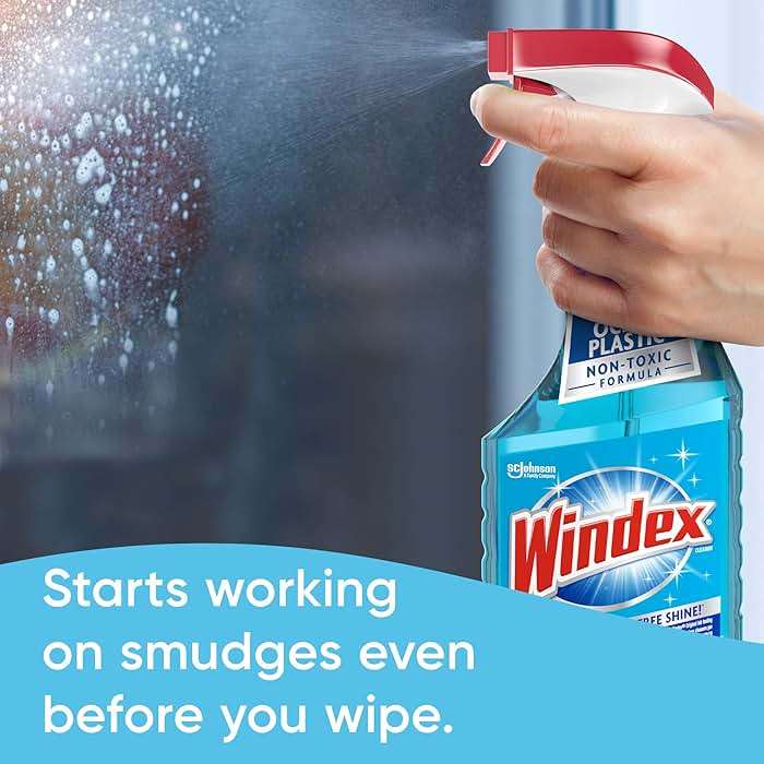 Windex Glass and Window Cleaner Refill Bottle, Bottle Made from 100% Recycled Plastic, Original Blue, 32 Fl Oz (Pack of 12) - Image 6