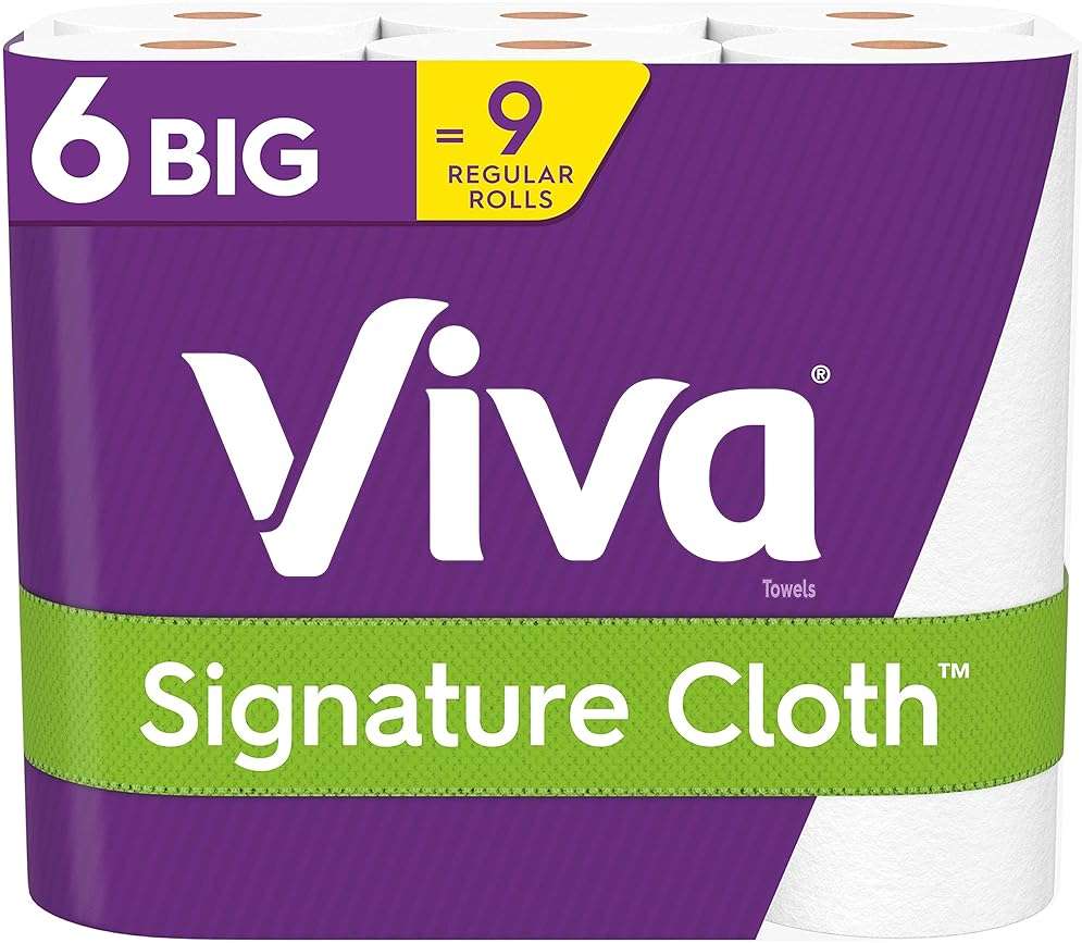 Viva Signature Cloth Paper Towels, Choose-A-Sheet - 6 Big Rolls = 9 Regular Rolls (78 Sheets Per Roll), 6 Count (Pack of 1) - Image 1