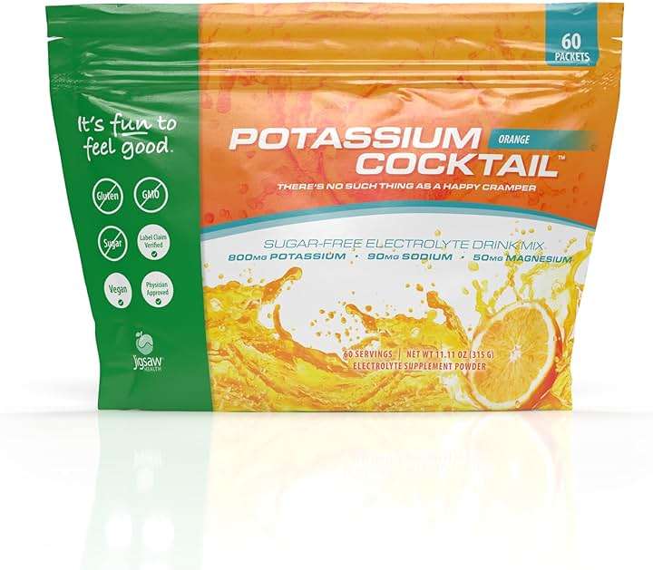 Jigsaw Health Potassium Cocktail | Formerly Pickleball Cocktail | Orange Flavor | 60 Servings (Packets) - Image 1
