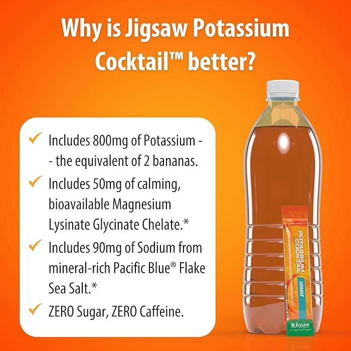 Jigsaw Health Potassium Cocktail | Formerly Pickleball Cocktail | Orange Flavor | 60 Servings (Packets) - Image 6