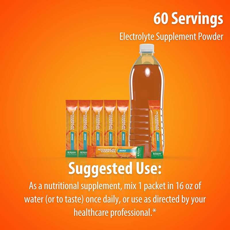 Jigsaw Health Potassium Cocktail | Formerly Pickleball Cocktail | Orange Flavor | 60 Servings (Packets) - Image 8