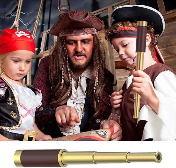 Pirate Monocular Telescope, 25x30 High Powered Zoomable Collapsible Brass Spyglass Handheld Waterproof Telescope Monocular for Bird Watching Hunting Hiking Travelling - Image 8