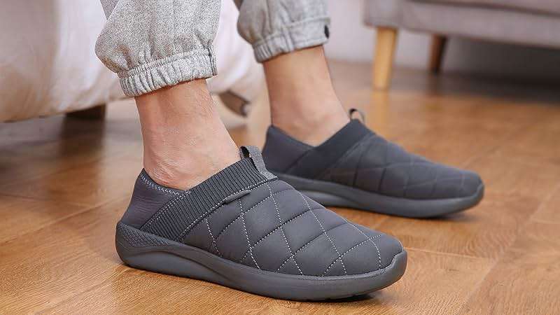 KUBUA Slippers for Men and Womens Indoor House Shoes Plush Slip on Outdoor Garden Loafers - Image 7