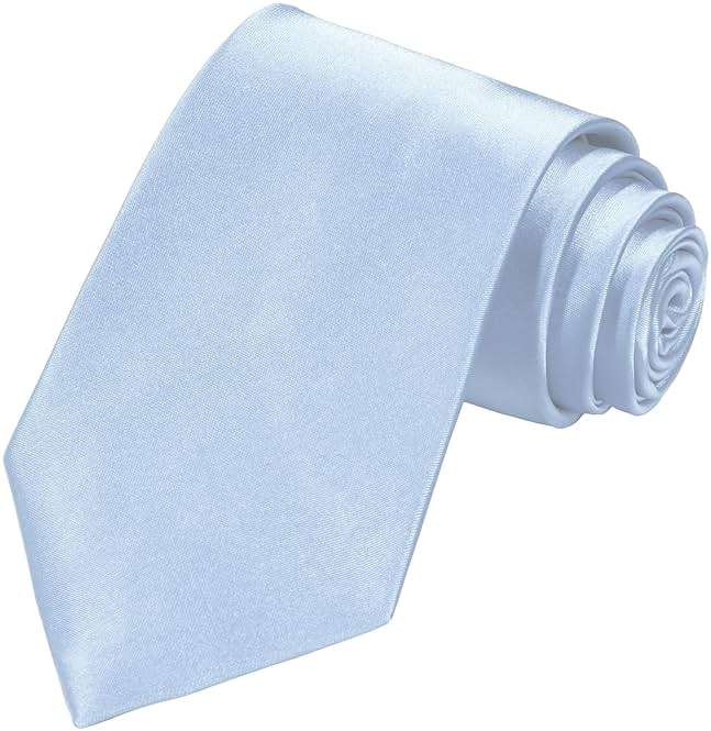 TIE G Solid Satin Woven dyed Color Formal Black Necktie and Pocket Square Sets in Gift Box - Image 3
