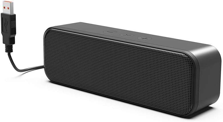 LIELONGREN [Newer] USB Computer Speaker for Desktop, Laptop Speaker, PC Speaker, Small Computer Soundbar with Hi-Quality Sound, Loud Control Volume, Rich Bass - Image 1