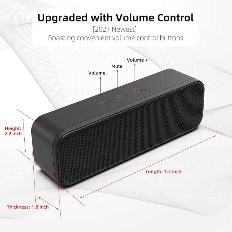 LIELONGREN [Newer] USB Computer Speaker for Desktop, Laptop Speaker, PC Speaker, Small Computer Soundbar with Hi-Quality Sound, Loud Control Volume, Rich Bass - Image 2
