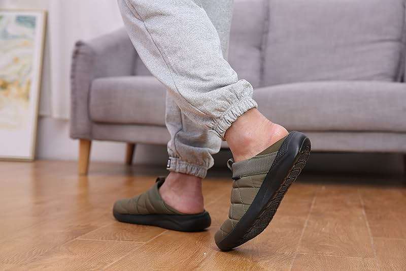 KUBUA Slippers for Men and Womens Indoor House Shoes Plush Slip on Outdoor Garden Loafers - Image 6