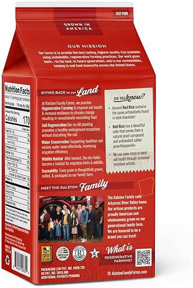 Ralston Family Farms Red Rice, 16 oz Carton: 6 Pack, American Grown, Non-GMO, Naturally Gluten Free - Image 3