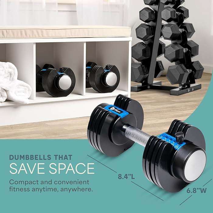 LifePro Adjustable Dumbbells Set – Quick-Adjust Space-Saving Weights with Anti-Slip Handle for Home Gym Strength Training - Image 4