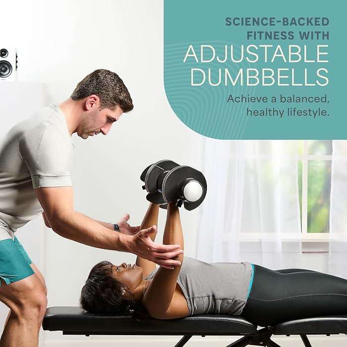 LifePro Adjustable Dumbbells Set – Quick-Adjust Space-Saving Weights with Anti-Slip Handle for Home Gym Strength Training - Image 9