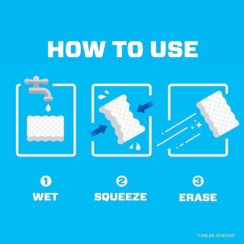 Mr. Clean Magic Eraser Sponge, All Purpose Cleaner, Cleaning Scrubber, Wall, Sneaker, Kitchen, Bathroom, Shower Cleaner, Cleaning Supplies, Melamine Sponge, Cleaning Pads, Extra Durable, 10ct - Image 5