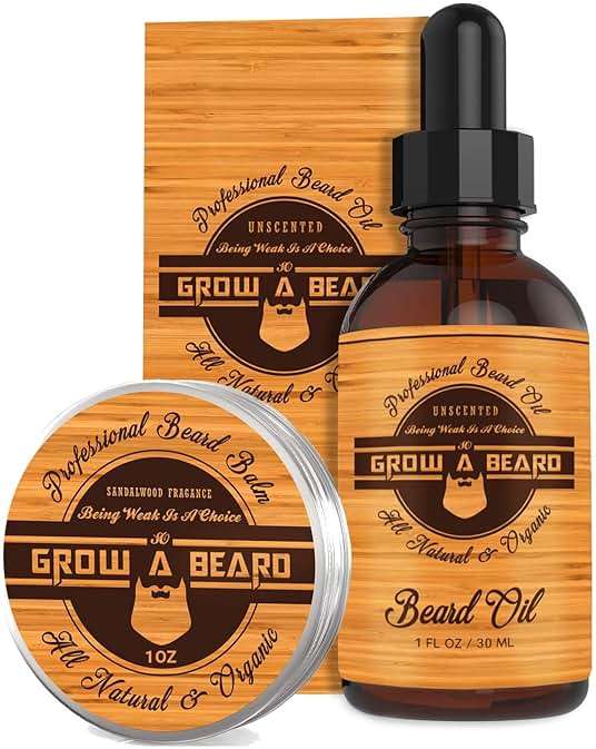 Beard Straightener Grooming Kit for Men, Beard Growth Kit, Wash, Brush & Comb, Unscented Growth Oil, All Natural Sandalwood Balm, Conditioner, Razor & Scissors, Great Gift Idea for Men's (Bamboo) - Image 4