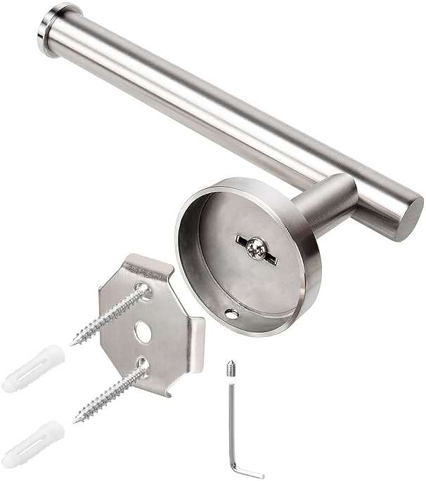 NearMoon Bathroom Toilet Paper Holder, Premium SUS304 Stainless Steel Rustproof Wall Mounted Toilet Roll Holder for Bathroom, Kitchen (1 Pack, Brushed Nickel) - Image 6
