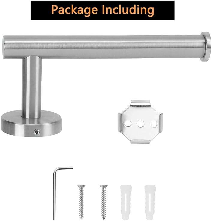 NearMoon Bathroom Toilet Paper Holder, Premium SUS304 Stainless Steel Rustproof Wall Mounted Toilet Roll Holder for Bathroom, Kitchen (1 Pack, Brushed Nickel) - Image 7