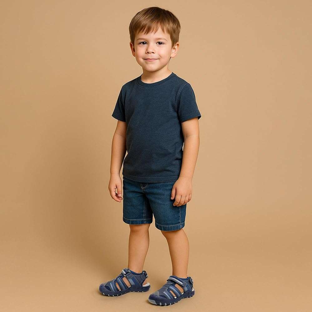 Apakowa Kids Boys Sandals Summer Outdoor Athletic Double Strap Closed-Toe Beach Sandals Sport (Toddler/Little Kid) - Image 2
