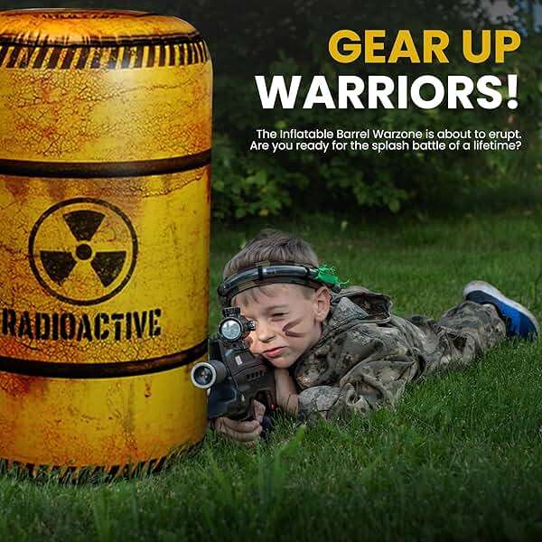 NINOSTAR Premium Package 4 Combat Battlefield Inflatables, Compatible with Nerf, Laser tag, Water Gun for Boys Birthday Party Activities and Decoration - Image 3