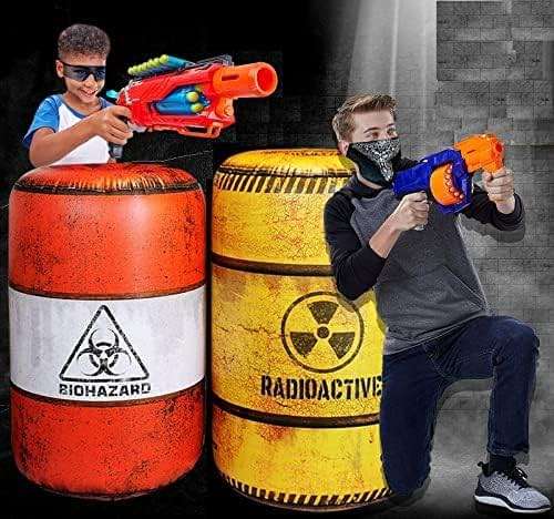 NINOSTAR Premium Package 4 Combat Battlefield Inflatables, Compatible with Nerf, Laser tag, Water Gun for Boys Birthday Party Activities and Decoration - Image 6