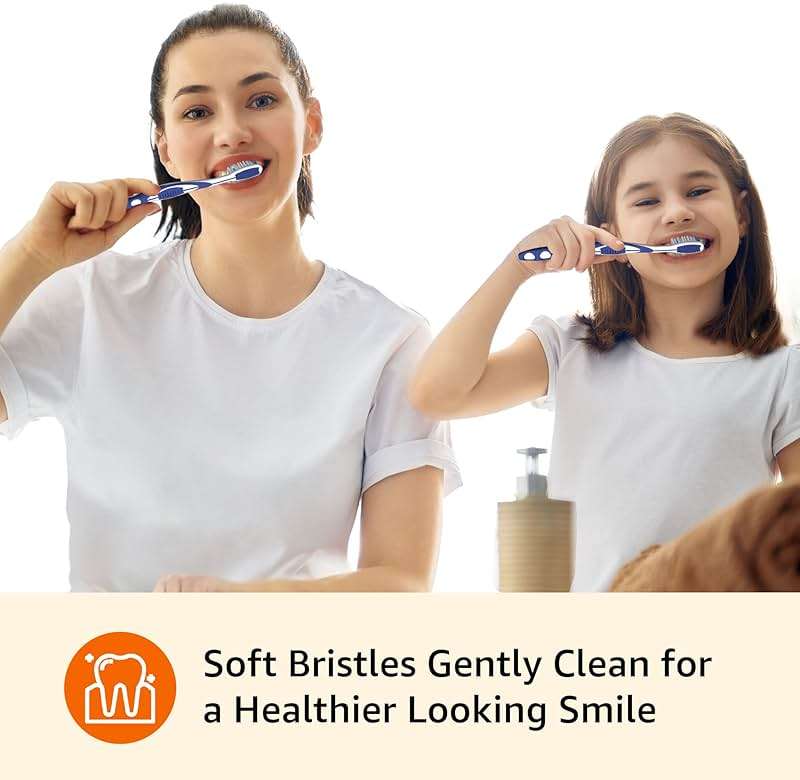 Amazon Basics Orbit Toothbrushes, Soft Bristles, Full Size, 4 Count, Assorted Colors (Previously Solimo) - Image 5