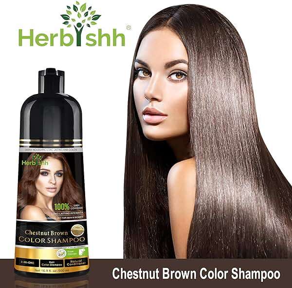 Herbishh Color Shampoo for Gray Hair Coverage (Chestnut Brown) –Hair Dye 3-in-1 Shampoo- Colors in Minutes – Lasts Up To 2-3 Weeks – 500 mL – Ideal for Men & Women - Image 7