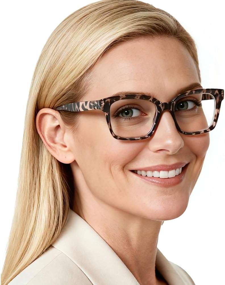 OCCI CHIARI Large Reading Glasses Women 1.0 Square Reader Oversized Frame(1.0 1.25 1.5 1.75 2.0 2.25 2.5 2.75 3.0 3.5 4.0) - Image 7