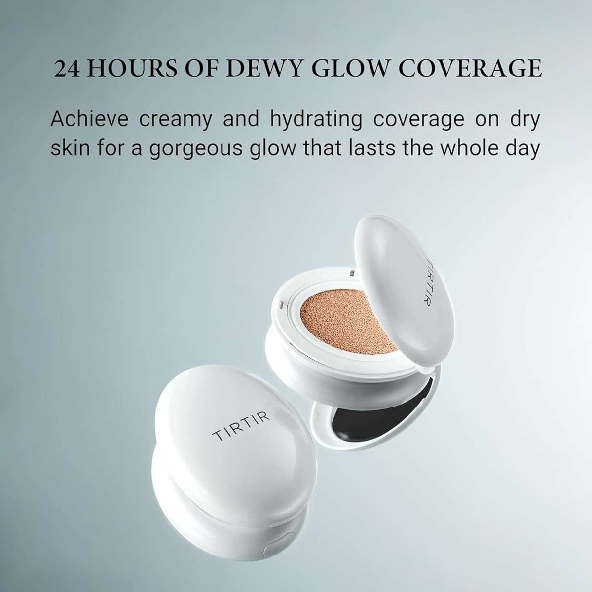 TIRTIR My Glow Cream Cushion | Natural Coverage, Hydrating, Dewy, Glow Finish, 24-Hours Long Lasting, Moisture barrier, Korean Cushion, Pack of 1 (0.63 oz.), #21N Ivory - Image 2