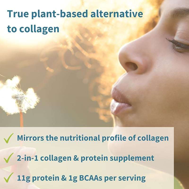 Igennus Vegan Collagen Peptide Powder, Enhanced with Glycine, Proline & Hydroxyproline & Cofactor Vitamin C, Non GMO, Complete Vegetarian Plant Based Collagen Powder Booster, 35 Servings - Image 2