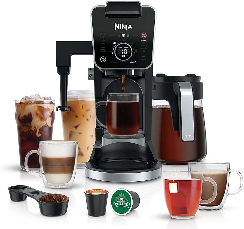 Ninja Specialty Drip Coffee Maker | DualBrew™ Pro Specialty Coffee Machine w/ Frother, Paper Filter | Brew with Pods & Grounds, K Cups Compatible | 4 Brew Styles, 13 Cup to Pot Sizes | Black, CFP301 - Image 1