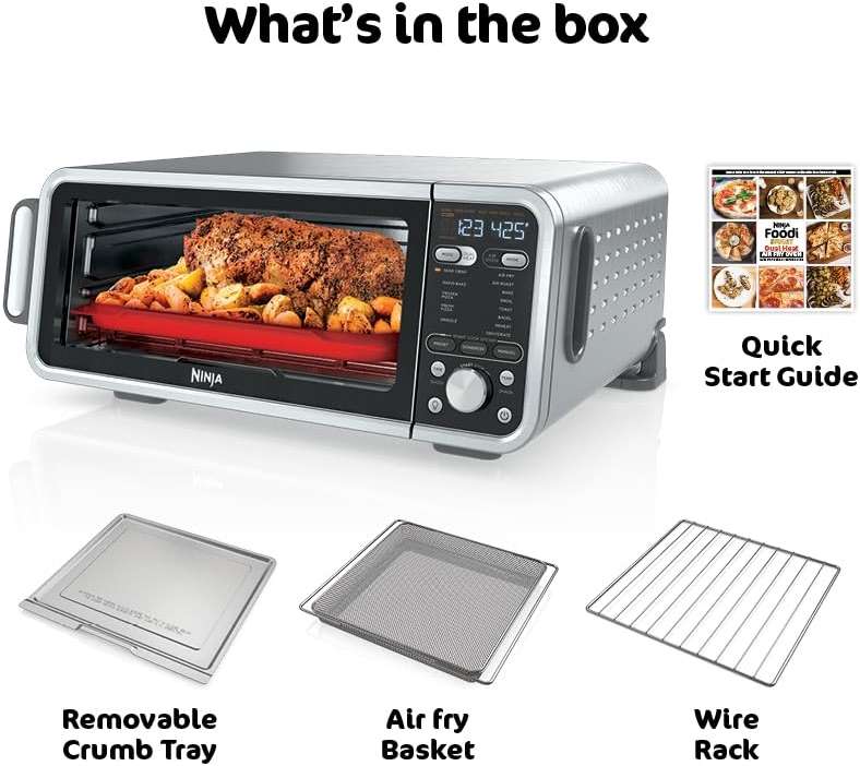 Ninja, Toaster Oven, Air Fryer, Thermometer, Toaster Oven Air Fryer Combo, Stainless Steel, Quick meals, Fries, Frozen Food, Air Fry, Dehydrate, Reheat, 13-in-1,Less Oil, Flip Away Oven, Foodi, SP351 - Image 11
