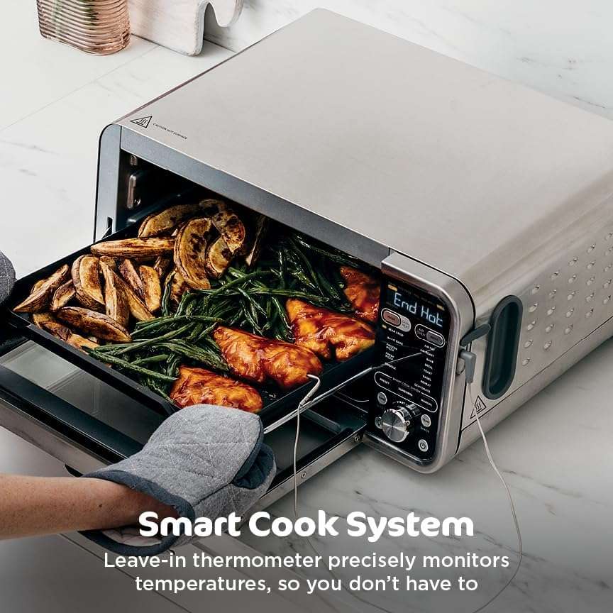 Ninja, Toaster Oven, Air Fryer, Thermometer, Toaster Oven Air Fryer Combo, Stainless Steel, Quick meals, Fries, Frozen Food, Air Fry, Dehydrate, Reheat, 13-in-1,Less Oil, Flip Away Oven, Foodi, SP351 - Image 3