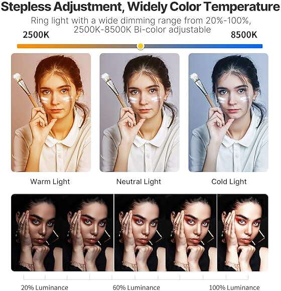 Smartphone Video Rig PICTRON U200 Handheld LED Ring Light Selfie Light Phone Video Stabilizer for Camera, Smartphone, Action Camera, YouTube, Setup, Filmmaking, Makeup, Vlogging - Image 2
