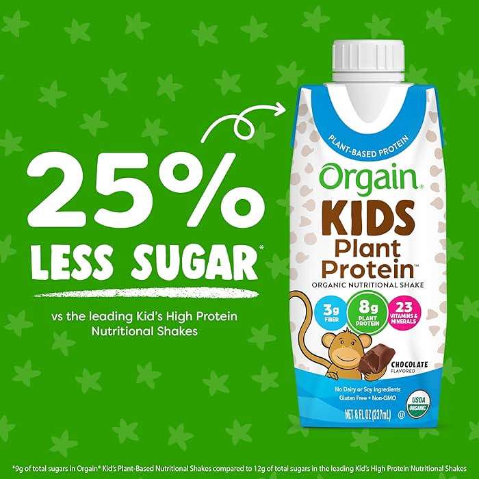 Orgain Organic Kids Nutritional Vegan Protein Shakes, Chocolate - Healthy Kids Snacks, 8g Plant Protein, 23 Vitamins & Minerals, 3g Fiber, No Dairy & Soy, Non-GMO, 8 Fl Oz, 12 Pack, Packaging May Vary - Image 3
