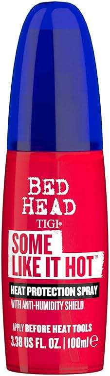 TIGI Bed Head Some Like It Hot Heat Styling and Protection Spray with Anti-Humidity Shield, Tames Frizz and Reduces Breakage, 3.38 fl oz - Image 1