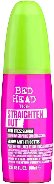 TIGI Bed Head Straighten Out Anti-Frizz Serum for Smooth and Shine, Sulfate-Free Styling Serum for All Hair Types - Image 1