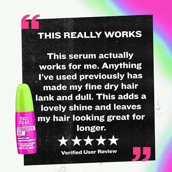 TIGI Bed Head Straighten Out Anti-Frizz Serum for Smooth and Shine, Sulfate-Free Styling Serum for All Hair Types - Image 7
