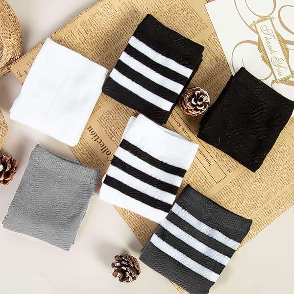 Chalier Thigh High Socks for Women Casual Thigh Socks Soft Comfort Womens Stockings for Holidays - Image 2