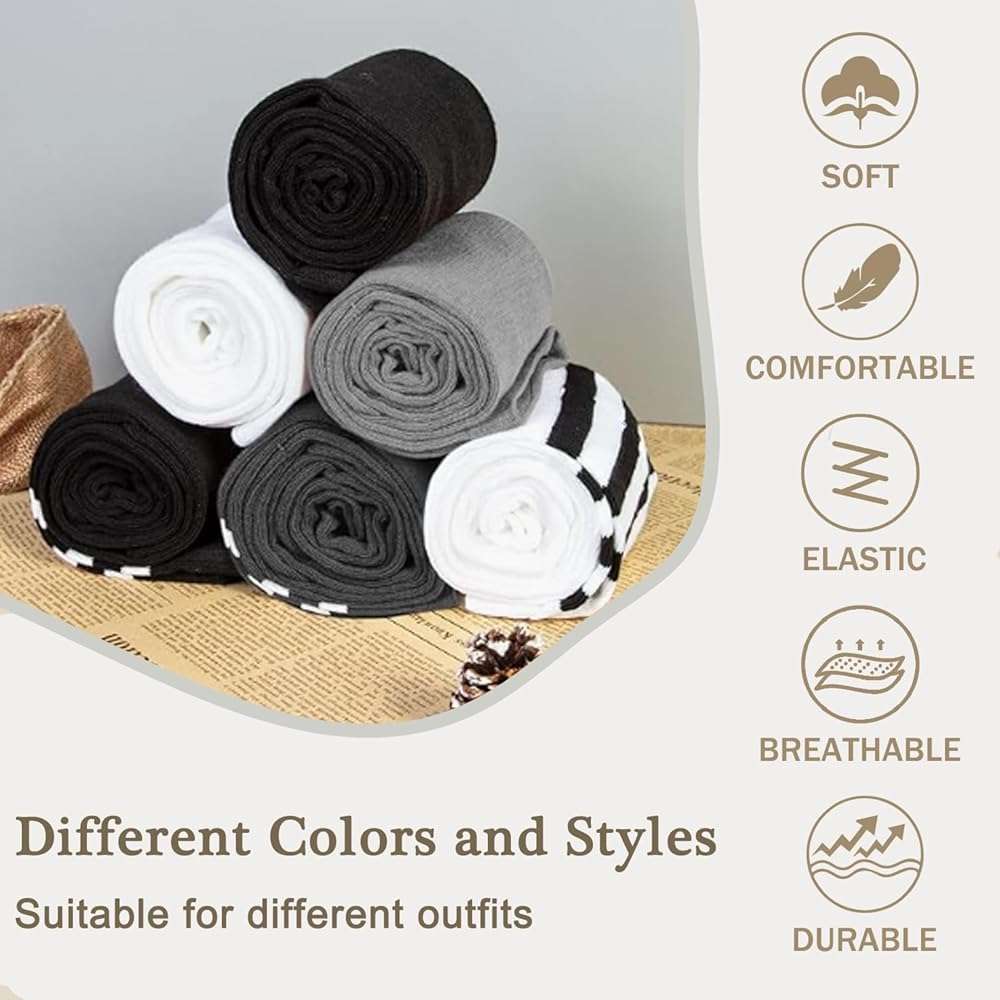 Chalier Thigh High Socks for Women Casual Thigh Socks Soft Comfort Womens Stockings for Holidays - Image 6