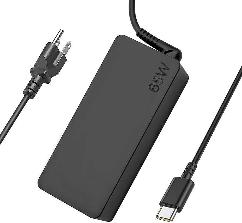 Dzytnsy 65W USB C Laptop Charger Compatible with Lenovo Thinkpad X1 X13 T14 T15 T480s T580s T490/Yoga/Thinkbook/Chromebook/IdeaPad Series,Replacement for Lenovo Laptop Charger - Image 1